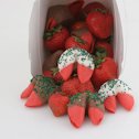 Strawberry fortune cookies