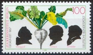 postage stamp depicting sugar beet