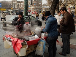 Street food in Tehran: boiled beetrot